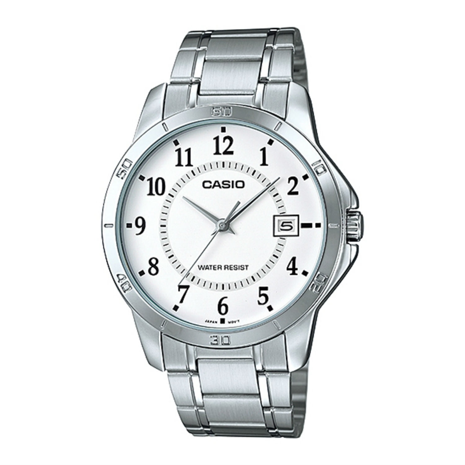 Casio Men's Silver Stainless Steel Standard Analog Watch MTPV004D-7B