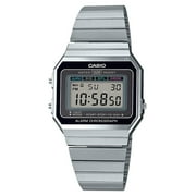 Casio Mens Slim-Digital Stainless Steel Watch