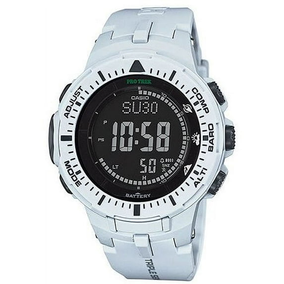 Casio Men's Solar Powered Triple Sensor White Pro Trek Watch PRG300-7