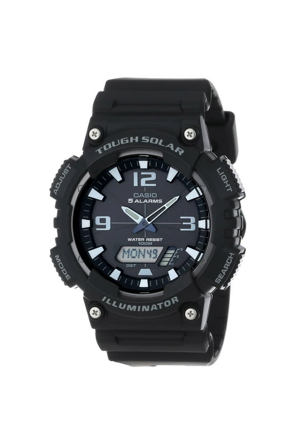 Men's Solar Sport Combination Black and Gray Watch AQS810W-1AV