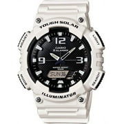 Casio Men's Solar Sport Combination Watch, White Glossy Resin Strap AQS810WC-7AV