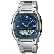 Casio Mens Stainless Steel Analog-Digital Sport Watch, Blue Dial AW81D-2AV
