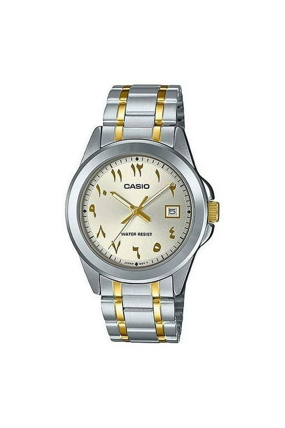 Men's Standard Analog MTP-1215 Stainless Watch Waterproof Arabic-Indic
