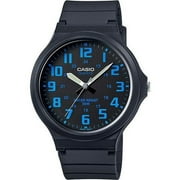 Casio Men's Super-Easy-Reader Watch, Black/Blue Accents MW240-2BV