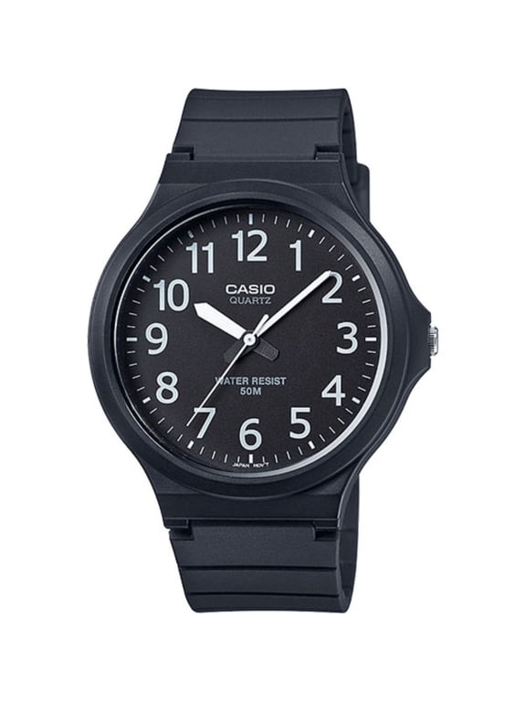 Men's Super-Easy-Reader Watch, Black/White Accents MW240-1BV