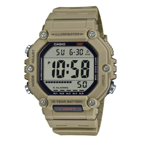Casio Men's Tan Large Case Digital Sport Watch - AE-1600H-5AVCF