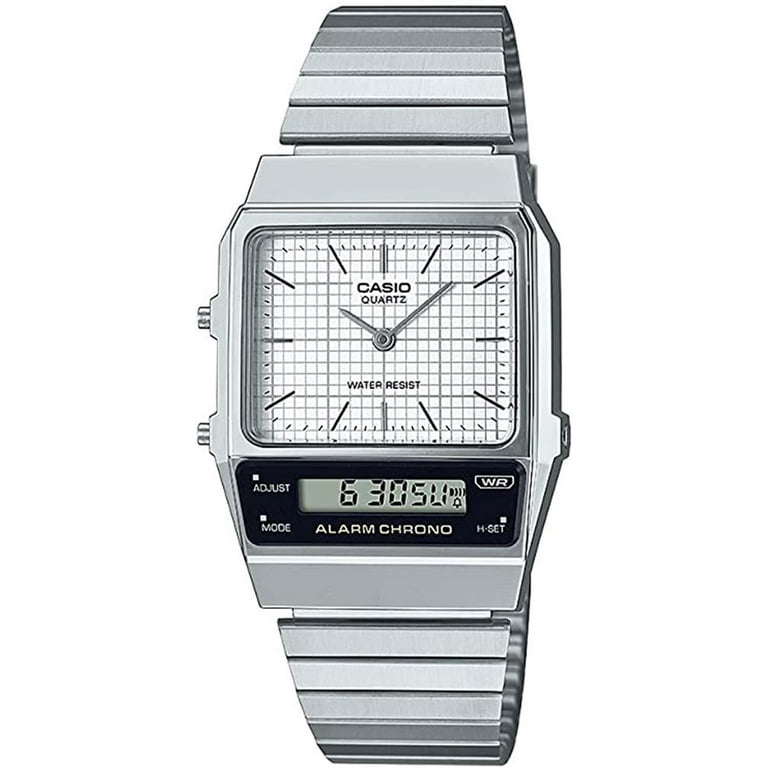 Casio Men s Vintage Analog Digital Quartz Stainless Steel Watch AQ800E 7A