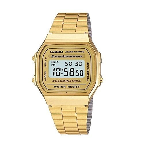 Casio Illuminator Gold-Tone Stainless Steel Watch A168WG-9 -