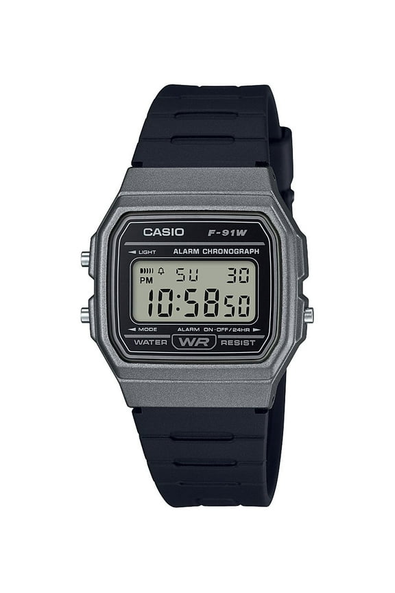 Men's 'Vintage' Quartz Plastic and Resin Casual Watch, Color:Black (Model: F-91WM-1BCF)