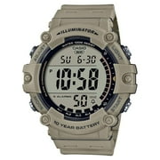 Casio Men's Wide Face Digital Tan Resin Strap Watch