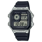 Casio Mens World Time Multifunction Watch AE1200WH-1CV