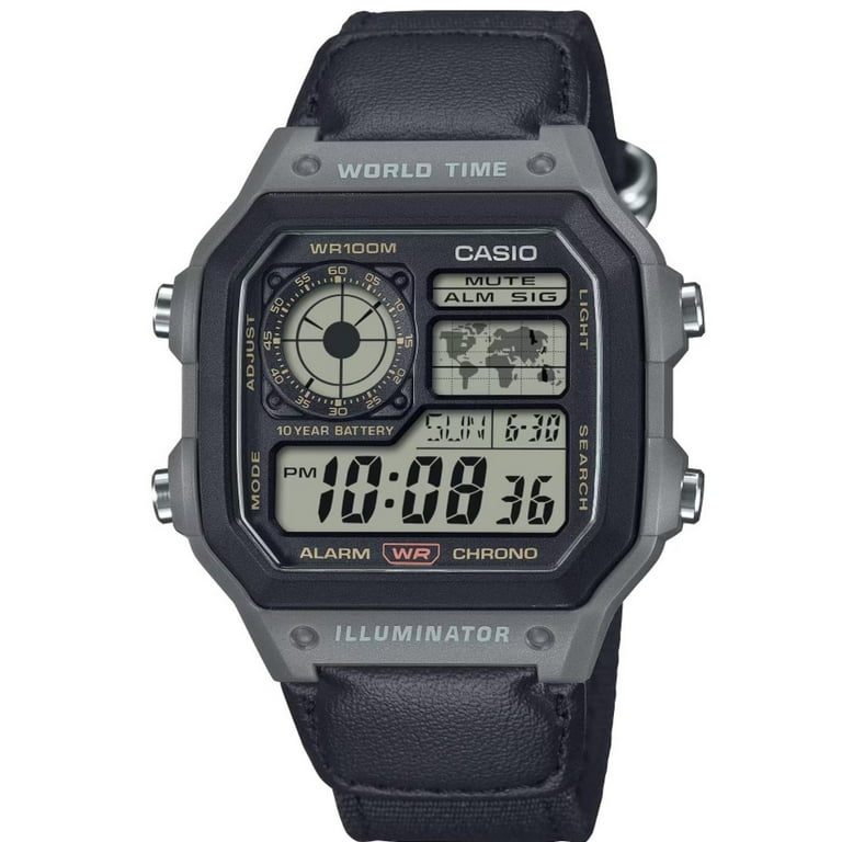 Casio, Men's World Time Sport Watch, AE1200WHUB-8AV, Gray