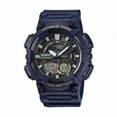 thumbnail image 1 of Casio Men's World Time Telememo Blue Resin Band Analog and Digital Sport Watch AEQ110W-2AVCF, 1 of 4