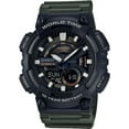 thumbnail image 1 of Casio Men's World Time Telememo Green and Black Sport Watch AEQ110W-3AV, 1 of 3