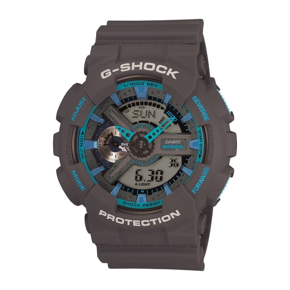 Casio Men's XL Series G-Shock Quartz 200M WR Shock Resistant Resin Color: Matte Grey (Model GA-110TS-8A2CR)