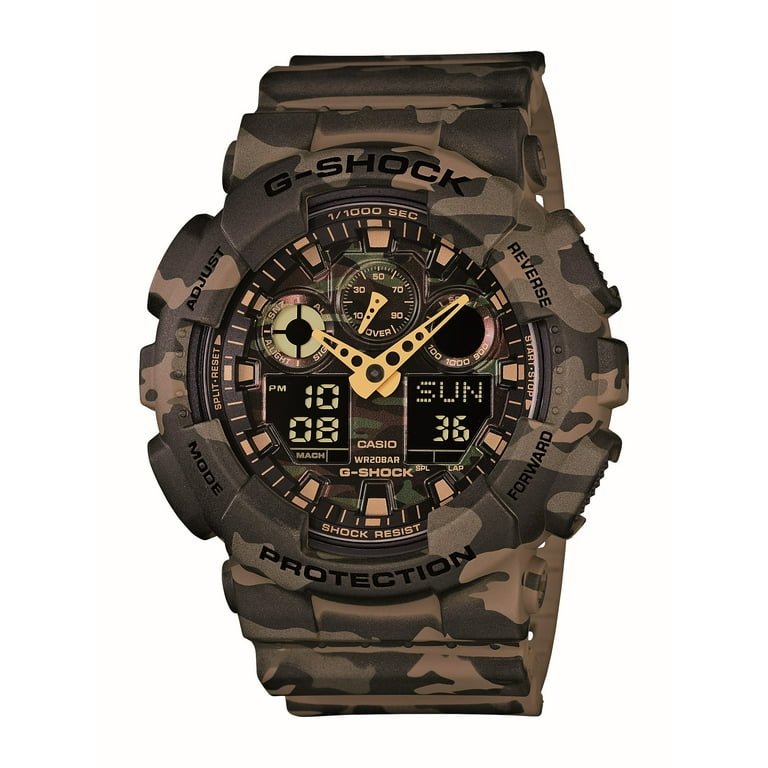 Casio Men's XL Series G-Shock Quartz 200M WR Shock Resin Color: Tan Camo (ModelGA-100CM-5ACR) - Walmart.com