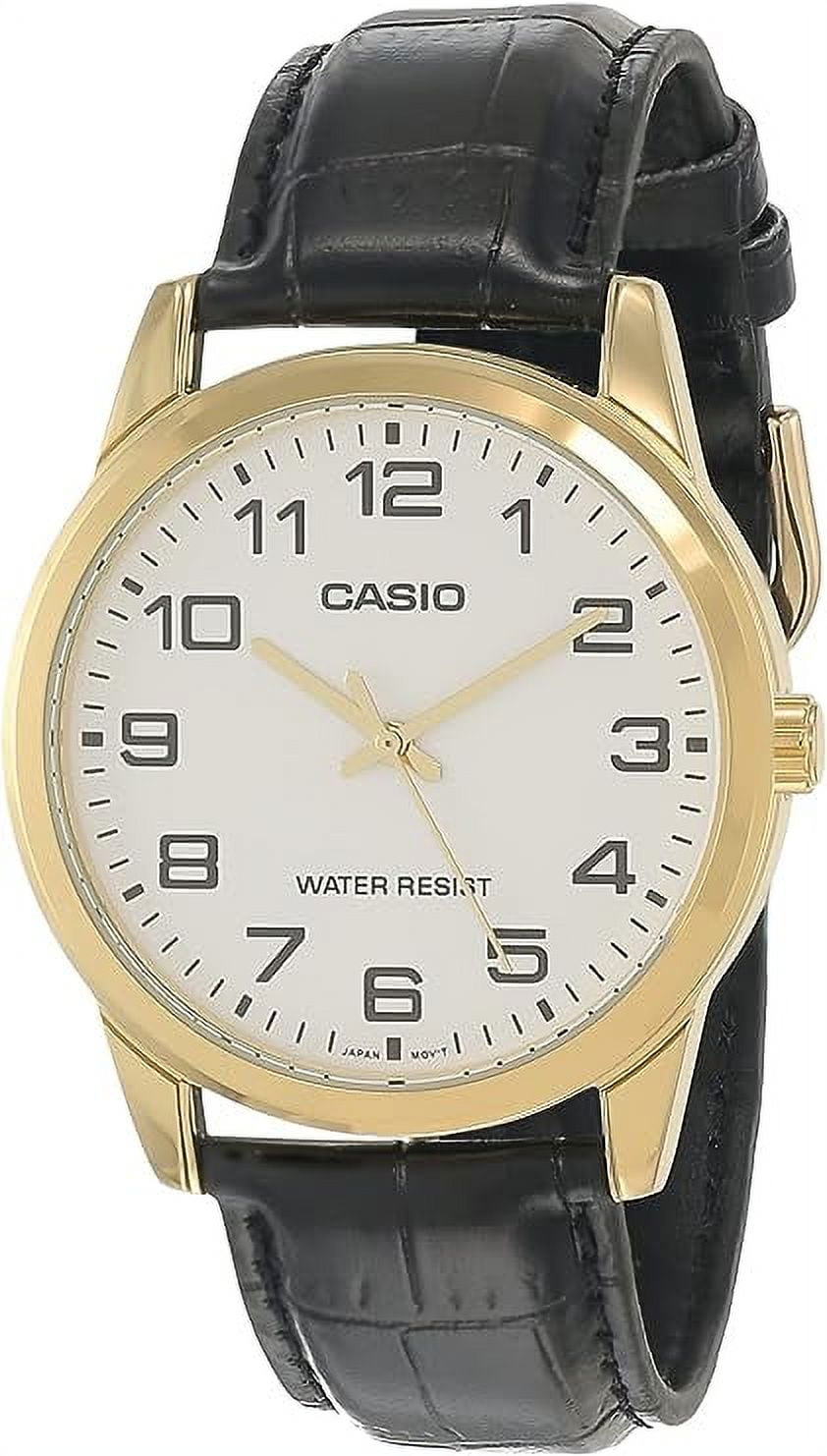 Casio Mens Analogue Quartz Watch with Leather Strap MTP-V001GL-7B