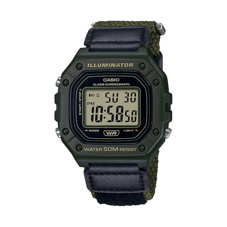 Casio Men s Velcro Band Digital Watch W218HB 3AV Walmart