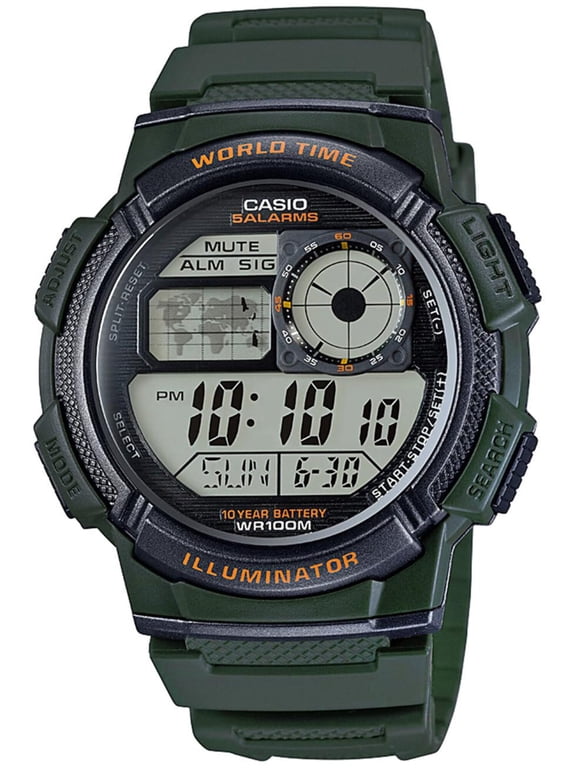 Illuminator World Time Alarm Digital AE-1000W-3AV AE1000W-3AV Men's Watch