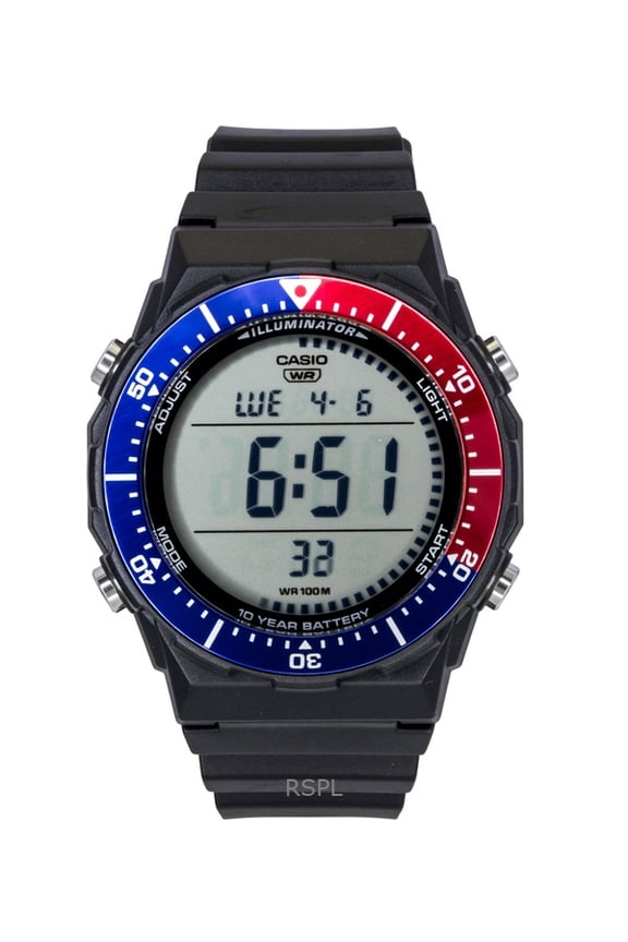 Multifunctional Digital Resin Strap Pepsi Bezel Quartz AE-1700H-1A2V 100M Men's Watch