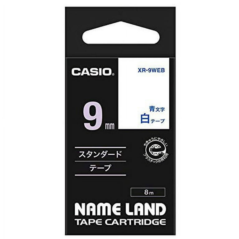 Casio Nameland Label Writer Genuine Tape 9mm XR-9WEB Blue