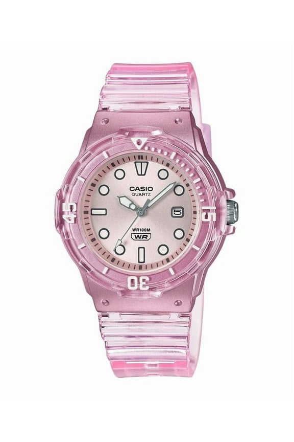 POP Analog Resin Strap Silver Dial Translucent Quartz LRW-200HS-4EV 100M Women's Watch