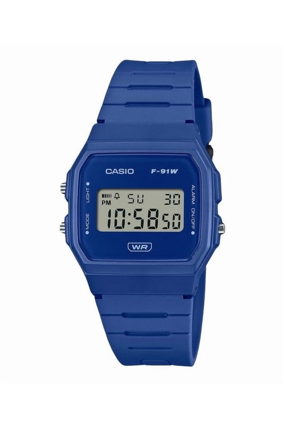 POP Digital Blue Bio Based Resin Strap Quartz F-91WB-2A1 Unisex Watch