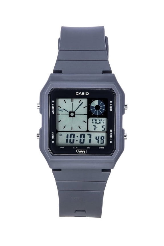 POP Digital Unisex 22 mm Resin Strap Wristwatch, Black, Gray (LF-20W-8A2)
