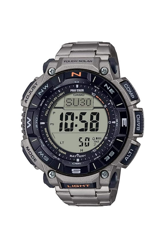 PRG340T-7 Men's Pro Trek Titanium Bracelet Digital Watch