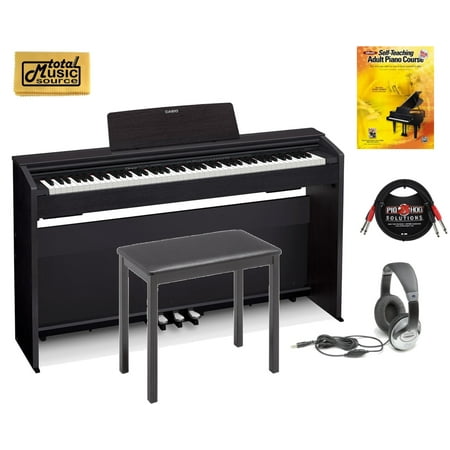 Casio PX-870 Black Privia Digital Home Piano, Black Home Bundle 2
