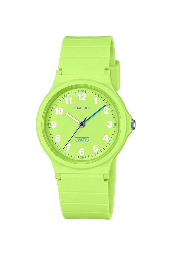 Pop Analog Lime Green Bio Based Resin Strap Lime Green Dial Quartz LQ-24B-3B Women's Watch