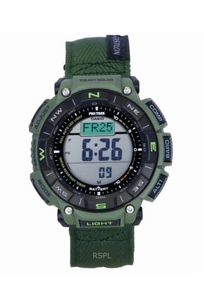 Pro Trek Climber Line Digital Cloth Strap Solar PRG-340B-3 100M Men's Watch