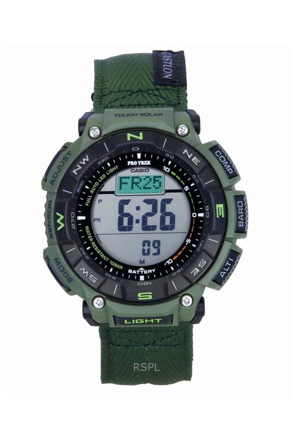 Pro Trek Climber Line Digital Cloth Strap Solar PRG-340B-3 100M Men's Watch