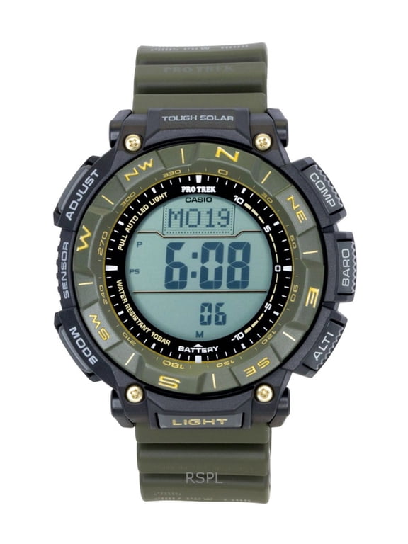 Pro Trek Digital Bio-Based Resin Strap Solar PRG-340ANS-3 100M Men's Watch