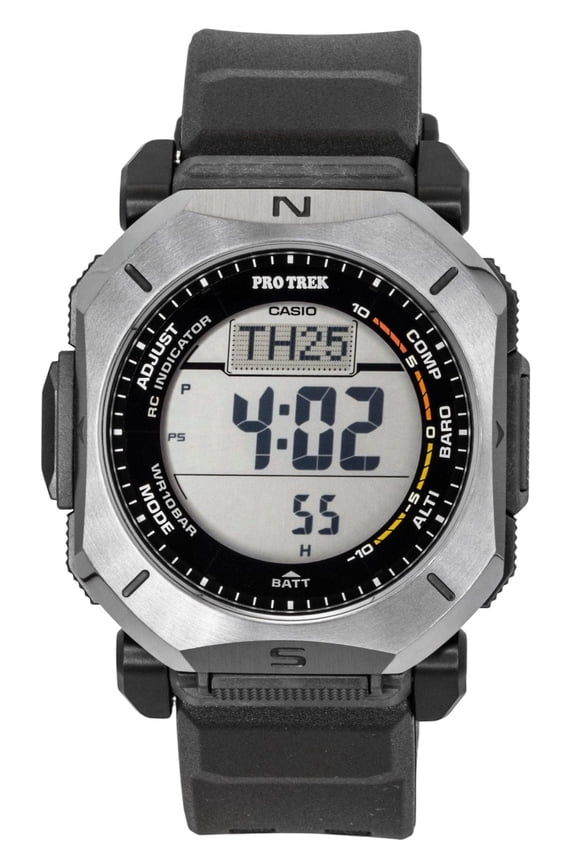 Pro Trek Digital Radio-Controlled Rubber Strap Solar PRW-69Y-1 100M Men's Watch