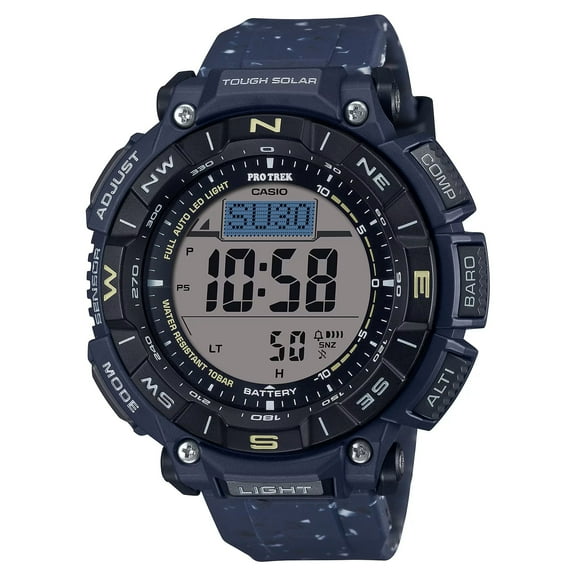 Casio Pro Trek Tough Solar Triple Sensor Bio-Based Blue Resin Digital Watch - PRG340SC-2
