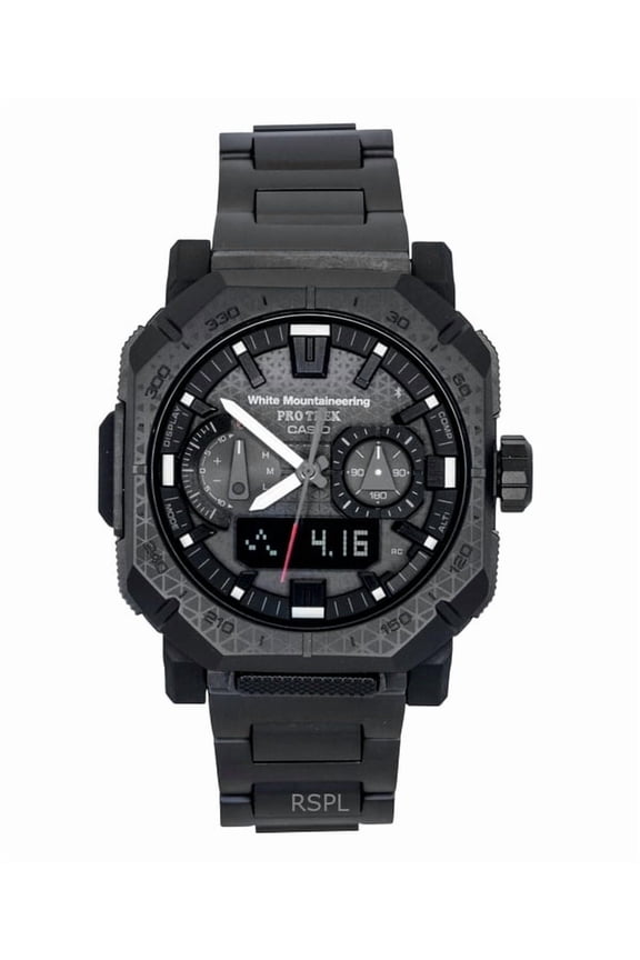 Pro Trek White Mountaineering Analog Digital Smartphone Link Black Dial Solar PRW-B1000WM-1 100M Men's Watch