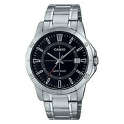 Casio Men s Black Dial Stainless Steel Bracelet Watch - Casio MTP V004D 1CUDF
