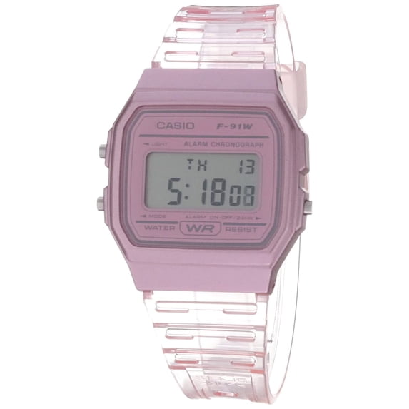 Casio Quartz Watch with Resin Strap, Pink, 20 (Model: F-91WS-4CF)
