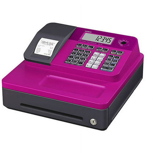Casio SEG1SC Thermal Print Cash Register, Pink