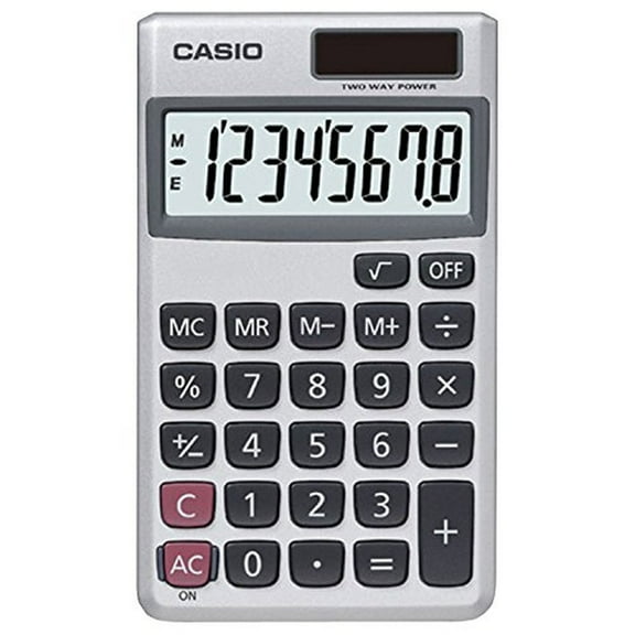 Casio SL-300SV Solar Powered Standard Function Calculator (Pack of 8)
