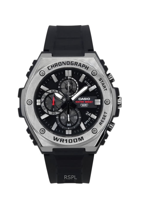 MWA300H-1A Men's Chronograph Black Resin Strap Quartz Watch