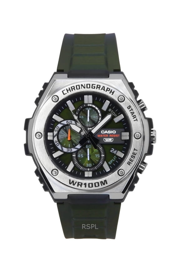 MWA300H-2A Men's Chronograph Blue Dial Resin Strap Watch