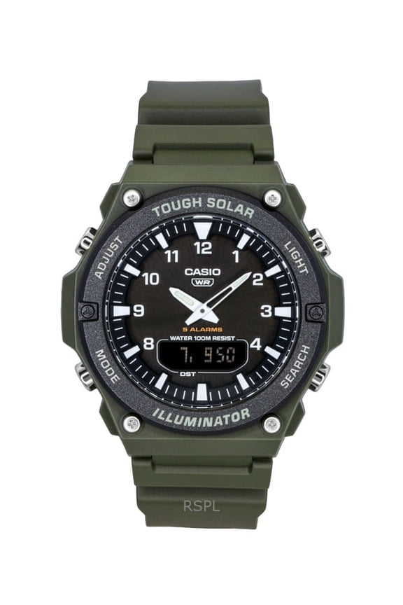 Standard Analog Digital Resin Strap Black Dial Solar AQ-S820W-3BV 100M Men's Watch