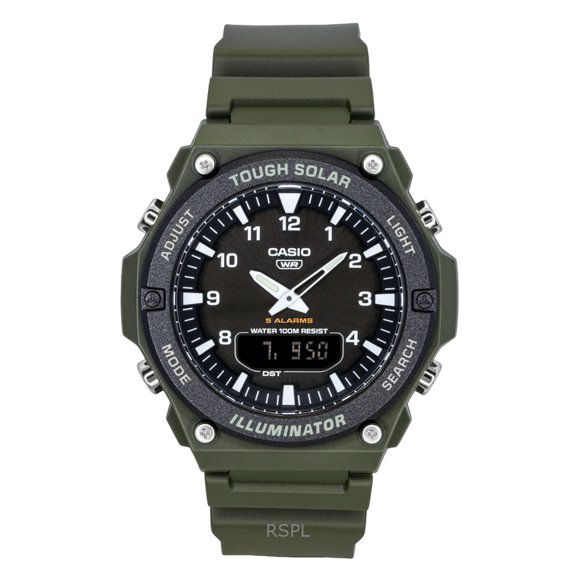 Casio Standard Analog Digital Resin Strap Black Dial Solar AQ-S820W-3BV 100M Men's Watch