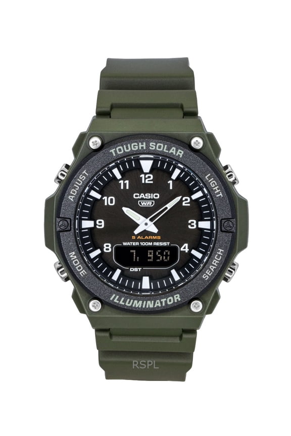 Standard Analog Digital Resin Strap Black Dial Solar AQ-S820W-3BV 100M Men's Watch