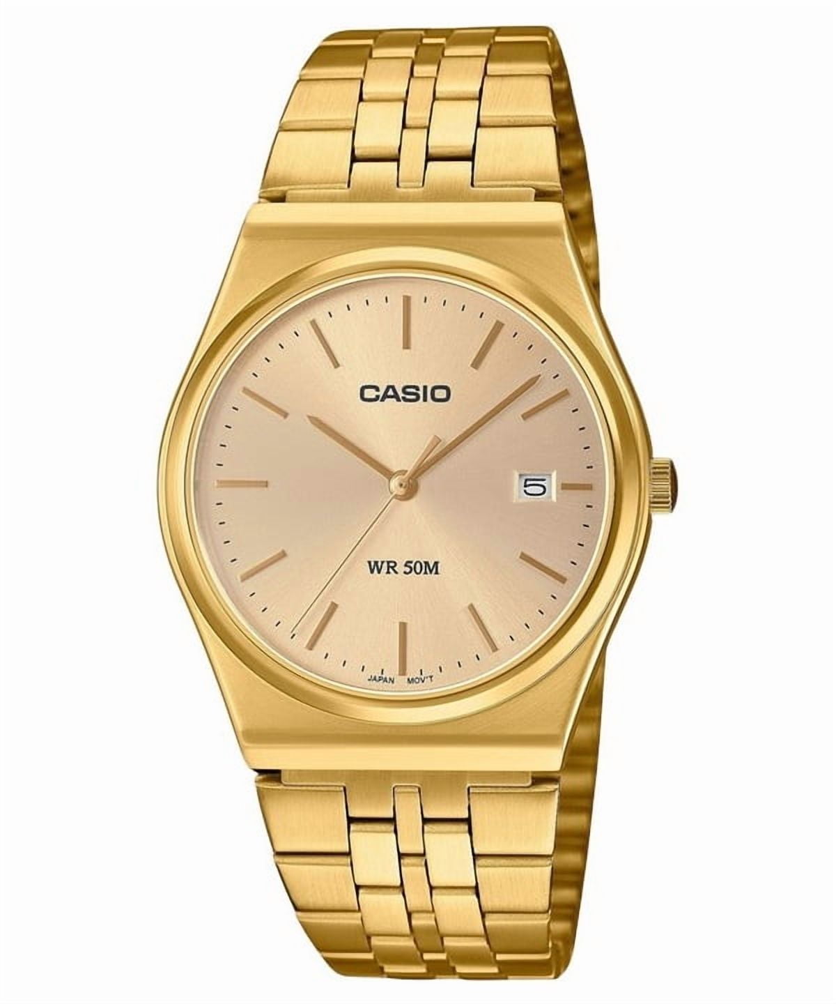 Casio Unisex Watch, Gold Tone Stainless Steel, Gold Dial, Quartz