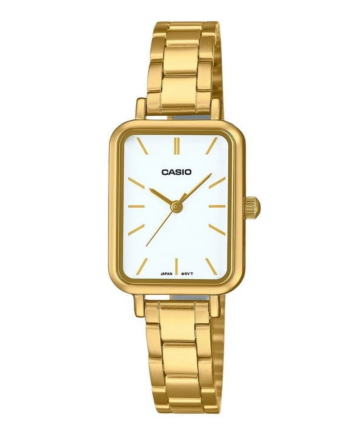 Casio Women’s Gold Analog Watch White Dial Steel Bracelet - LTP-V009G-7EUDF