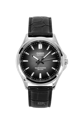 Standard Analog Leather Strap Black Dial Solar MTS-RS100L-1AV Men's Watch