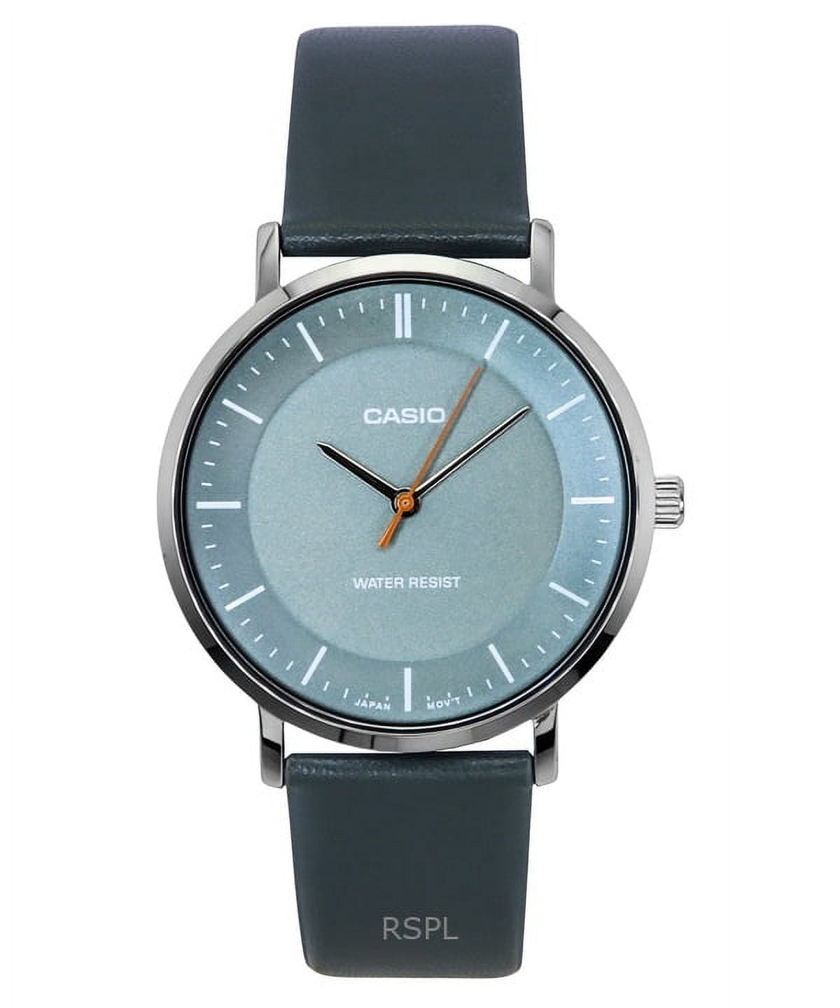 Casio Standard Analog Leather Strap Grey Dial Quartz MTP-VT04L-8E